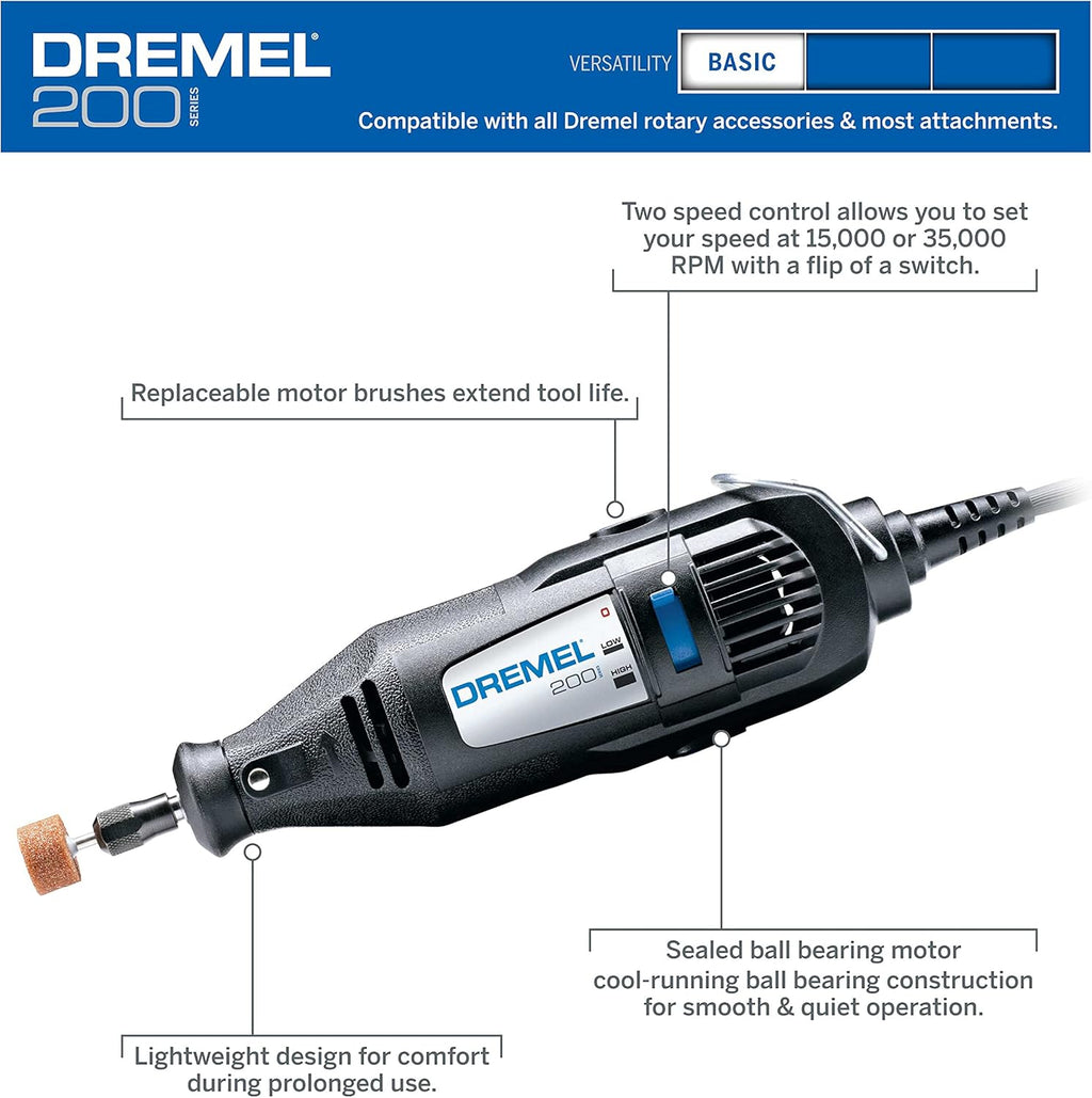 Two-Speed Rotary Tool Kit with 15 Accessories E755