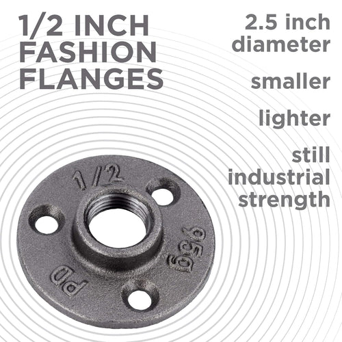 1/2 Black Malleable Cast Iron Floor Flange 10 Pack F591497