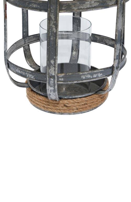 Metal Glass Rope Candle Lantern I7358