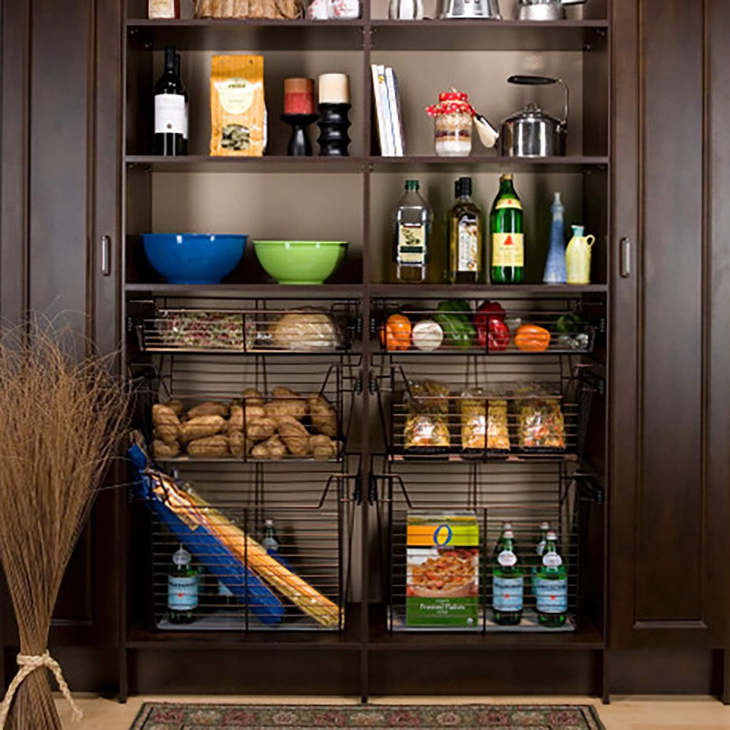 Bronze Wire Pullout Storage Basket Organizer (3 Pack) E19606