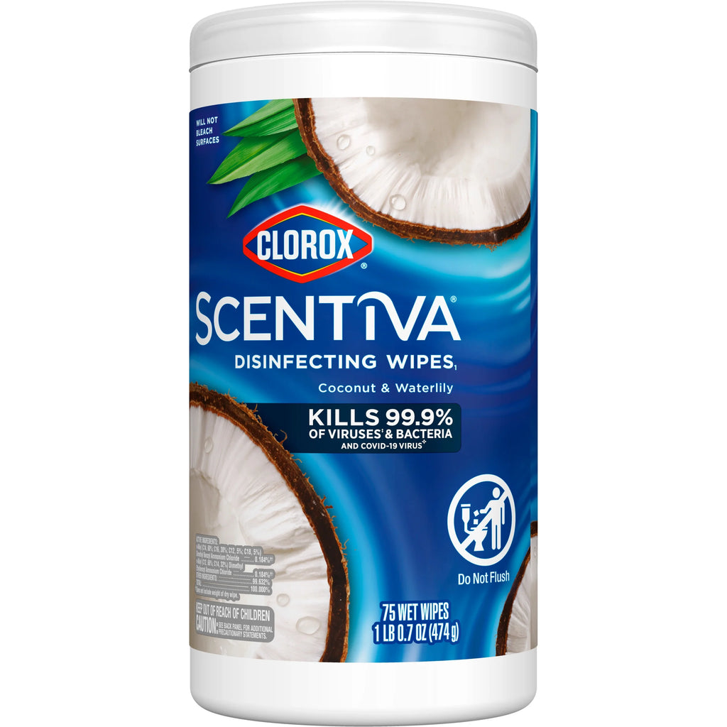 Coconut and Waterlily Cleaning Wipes, 225 Count, 3 Pack D37524
