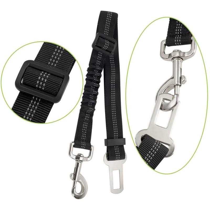Dog Car Harness Seat Belt Set Adjustable Mesh Breathable G614921