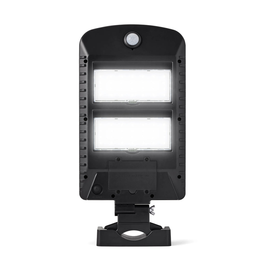 Solar Powered Motion Street and Area Light, Black, 120° Beam Angle D199940