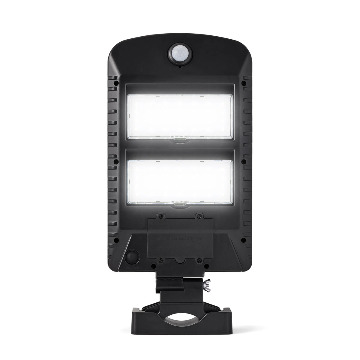 Solar Powered Motion Street and Area Light, Black, 120° Beam Angle D199940