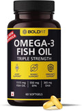 Omega 3 Fish Oil Capsules 550 Mg EPA & 365 Mg DHA 60 Softgels J862