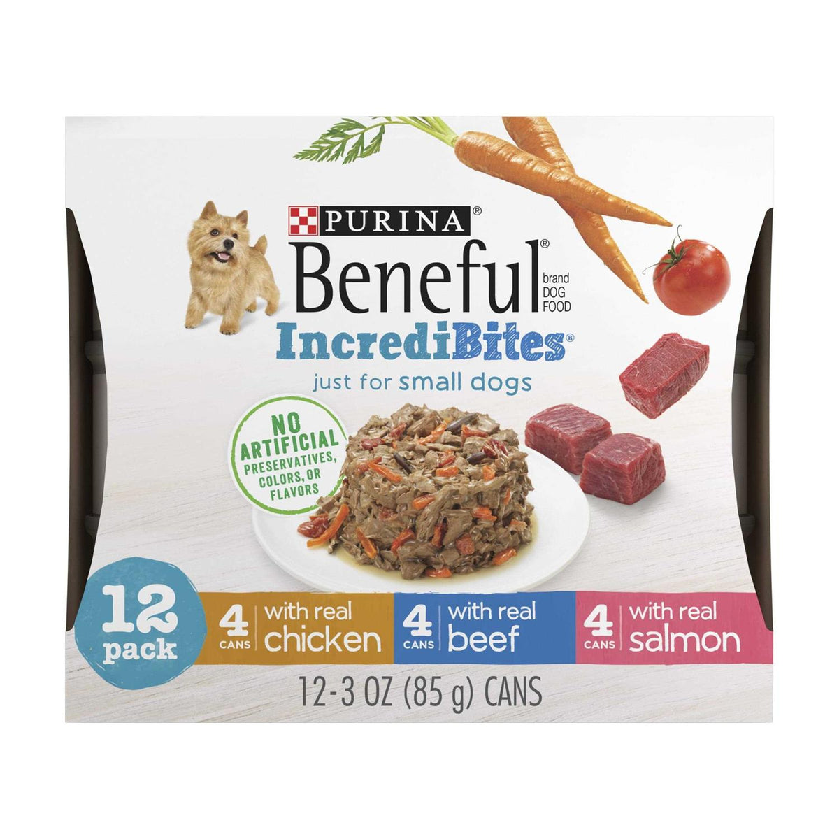 Chicken Beef & Salmon Variety Pack Wet Dog Food Cans C8477