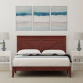 Solid Wood Platform Bed Queen O312779