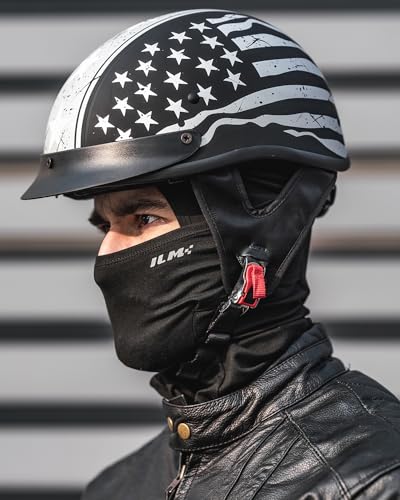 Half Helmet Motorcycle Open Face Sun Visor Quick Release Buckle DOT Approved Z208991