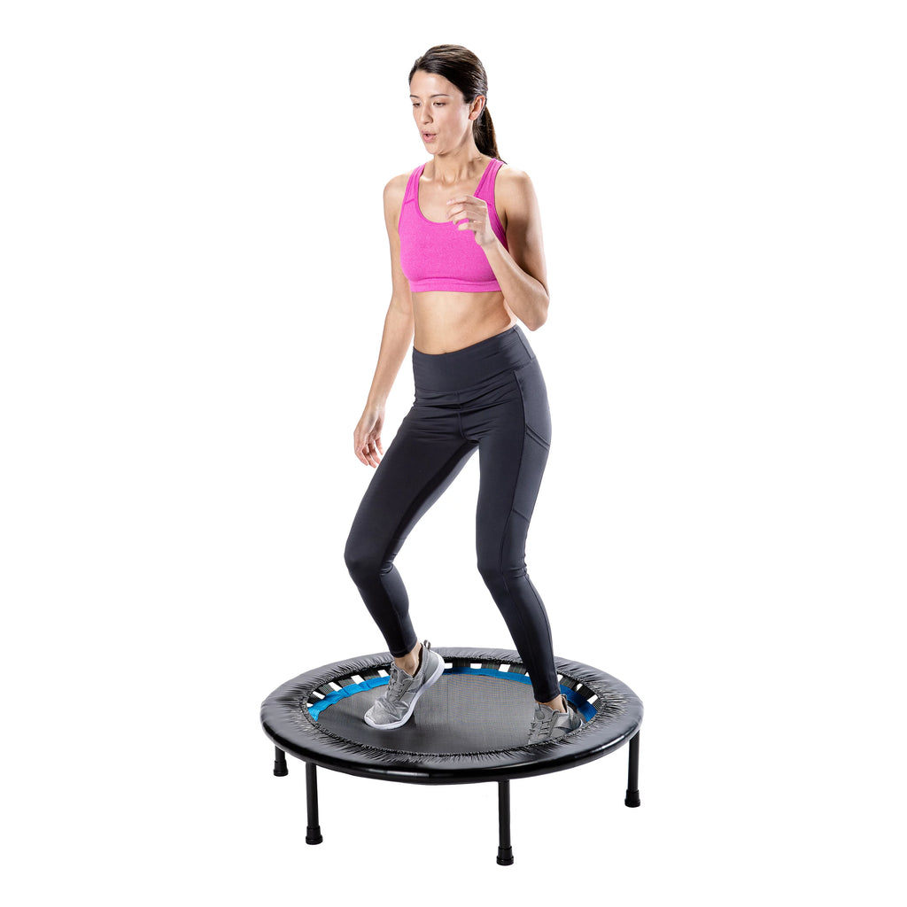 Black Trampoline with Monitor and Adjustable Incline C3416