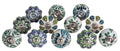 Ceramic Green Round Knobs Set Of 12 X264076