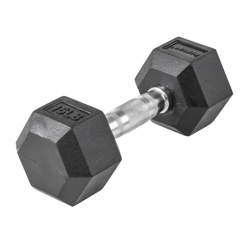 95 lbs Rubber Hex Dumbbell J29217