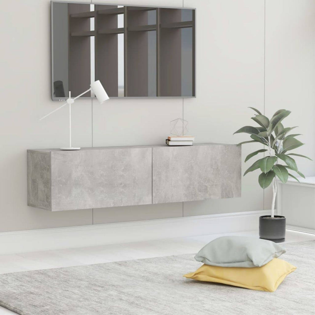 Concrete Gray Chipboard TV Cabinet L761864
