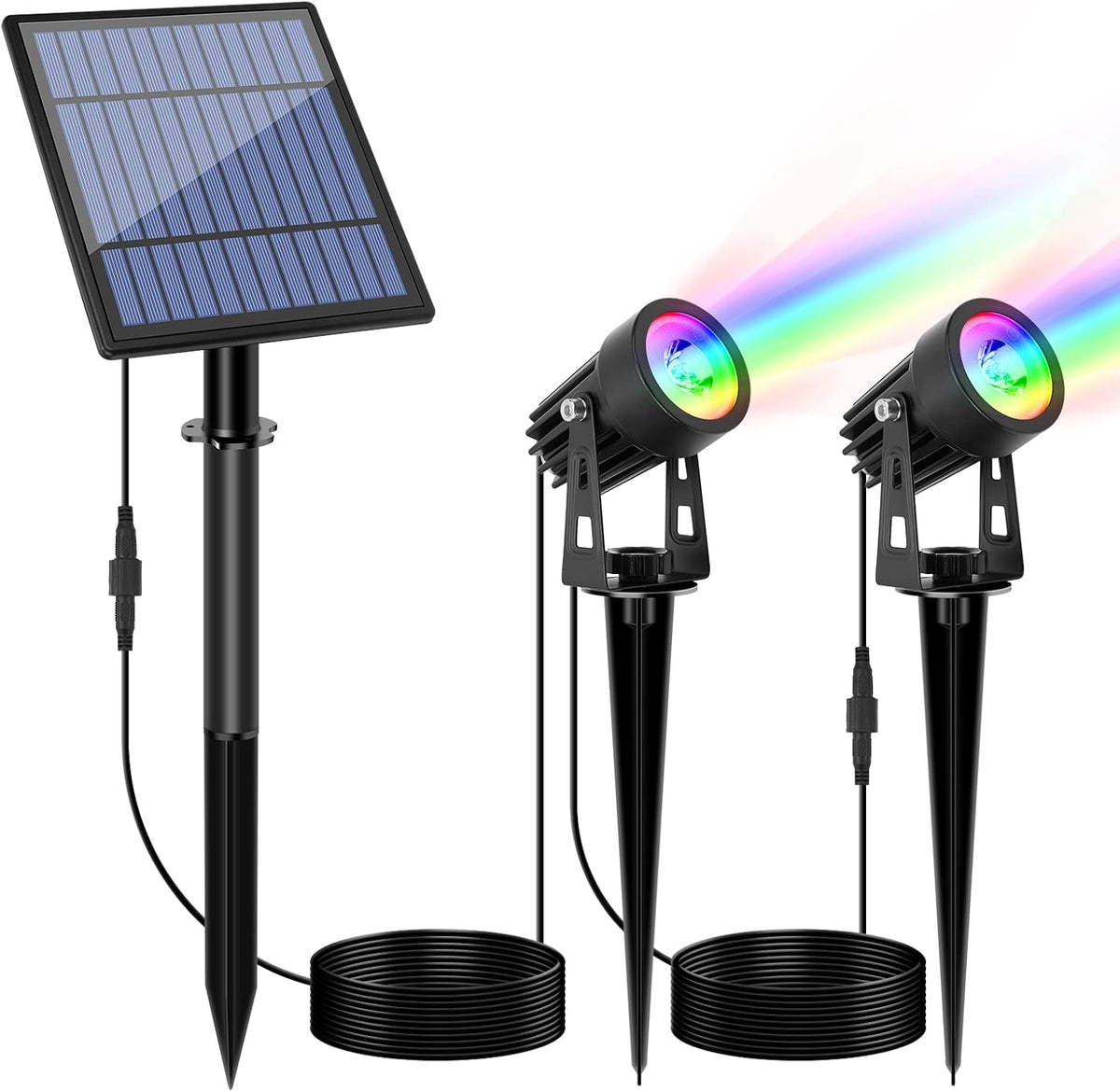 2W Solar Powered IP65 Waterproof Landscape Spotlights Warm White U424666