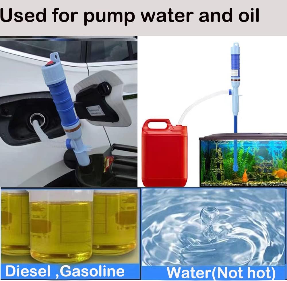 Portable Battery Operated Fuel Water Transfer Pump 2.3 Gal/Minute Blue Pack of 2 O236