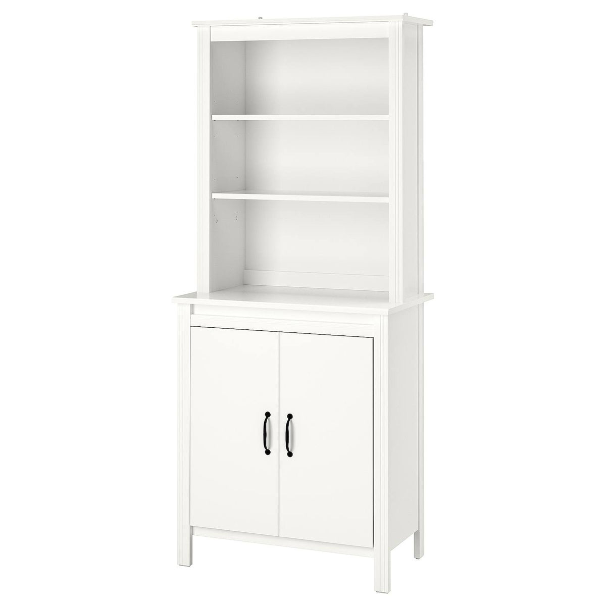 White High Cabinet with Doors N1095