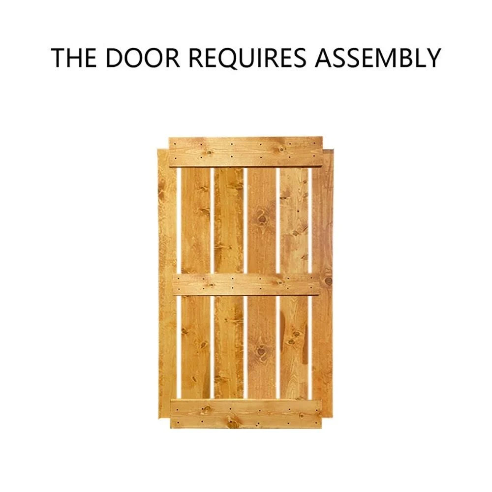 Stained Wooden Sliding Barn Door with Hardware Kit W264