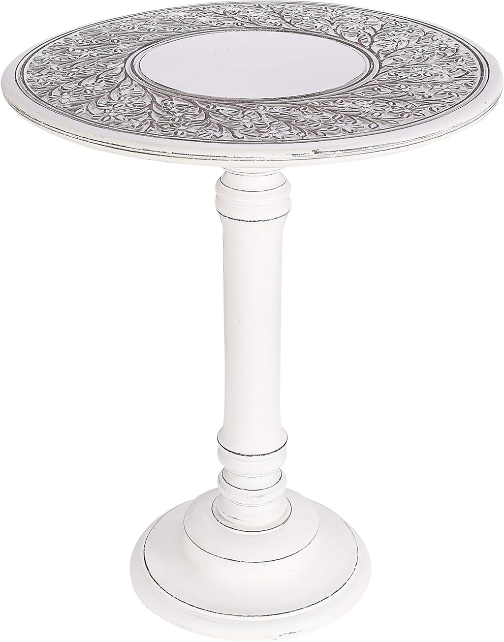 Solid Wood Hand Carved Accent Table E829