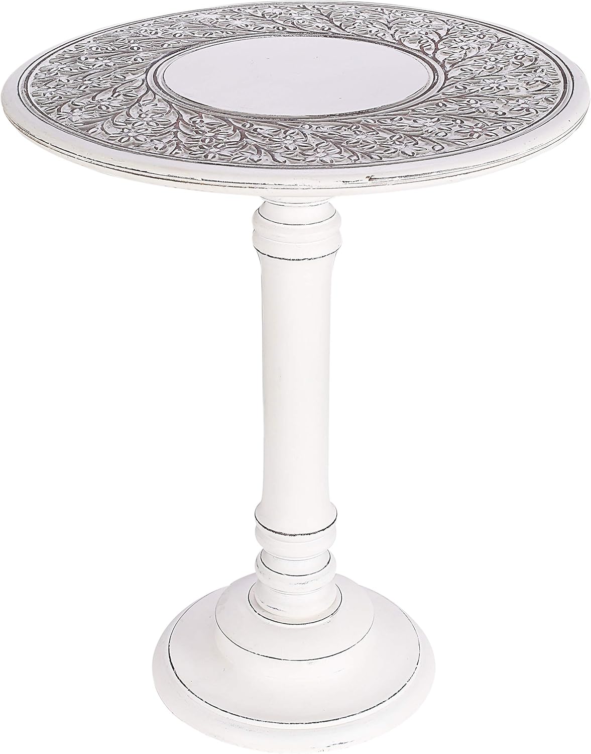 Solid Wood Hand Carved Accent Table E829