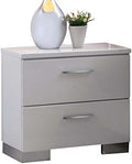 White 2 Drawer Nightstand T452