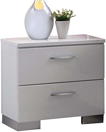 White 2 Drawer Nightstand T452
