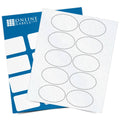 Scalloped Oval Labels, 100 Sheets, Clear Matte Inkjet Y97751