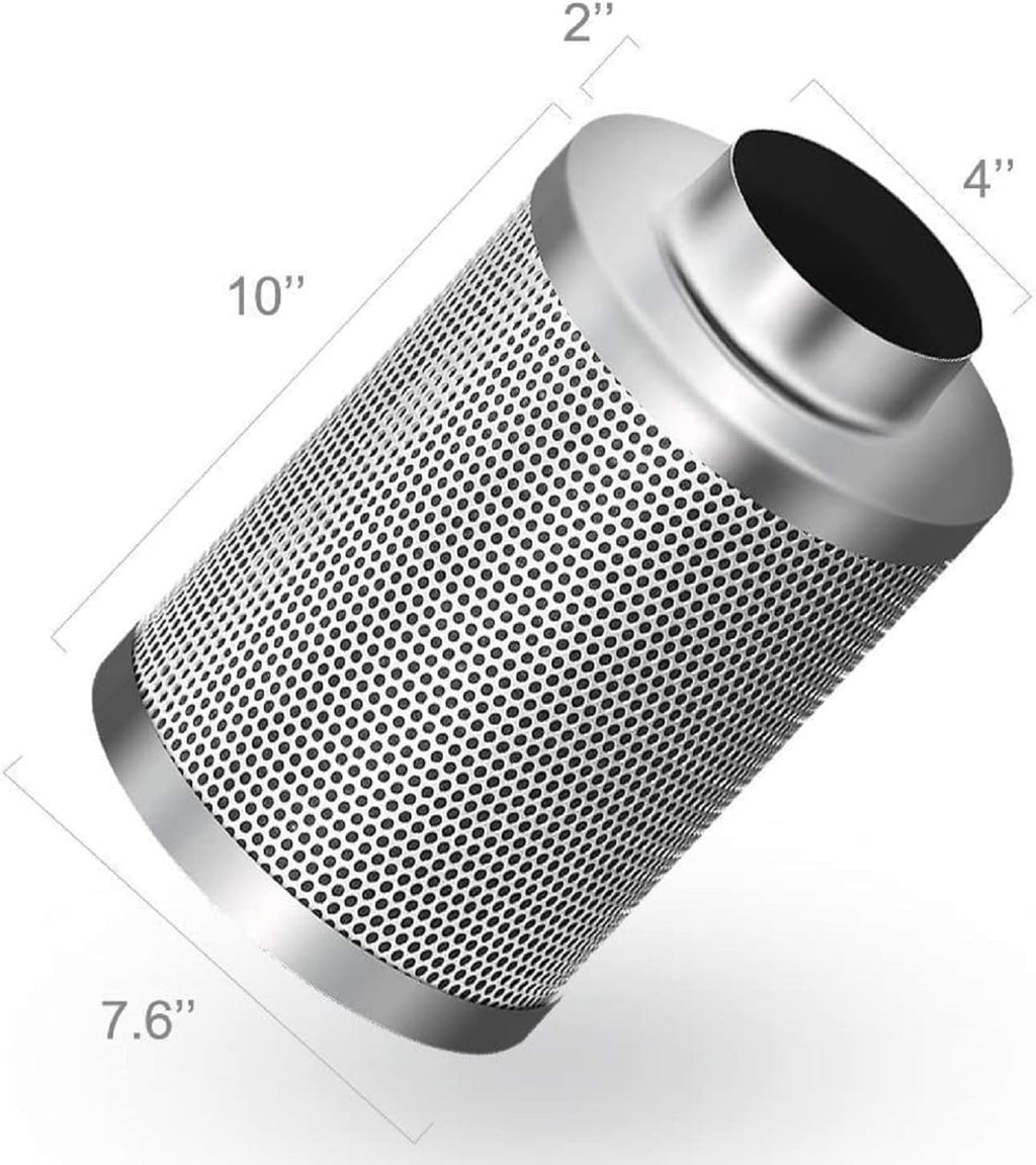 4 Inch 118 CFM Inline Fan Carbon Filter 8 Feet Ducting Combo S36452