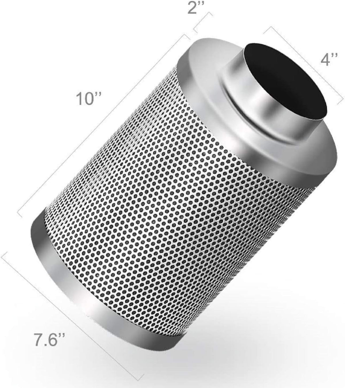 4 Inch 118 CFM Inline Fan Carbon Filter 8 Feet Ducting Combo S36452