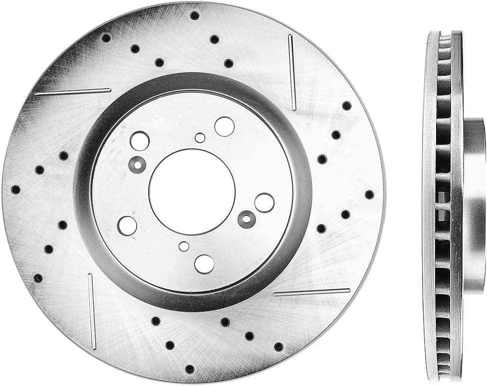 320mm Drilled & Slotted 5 Lug Rotors Z283