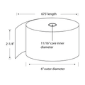 Heavyweight Thermal Paper POS Rolls Carton of 8 Rolls Q1394