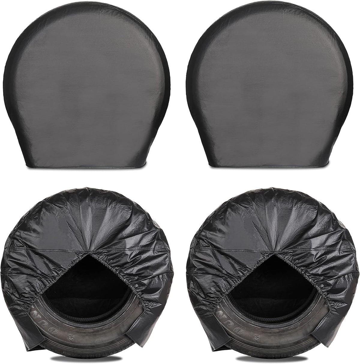 Tough Tire Covers for RV Wheel 4 Pack Black T97553