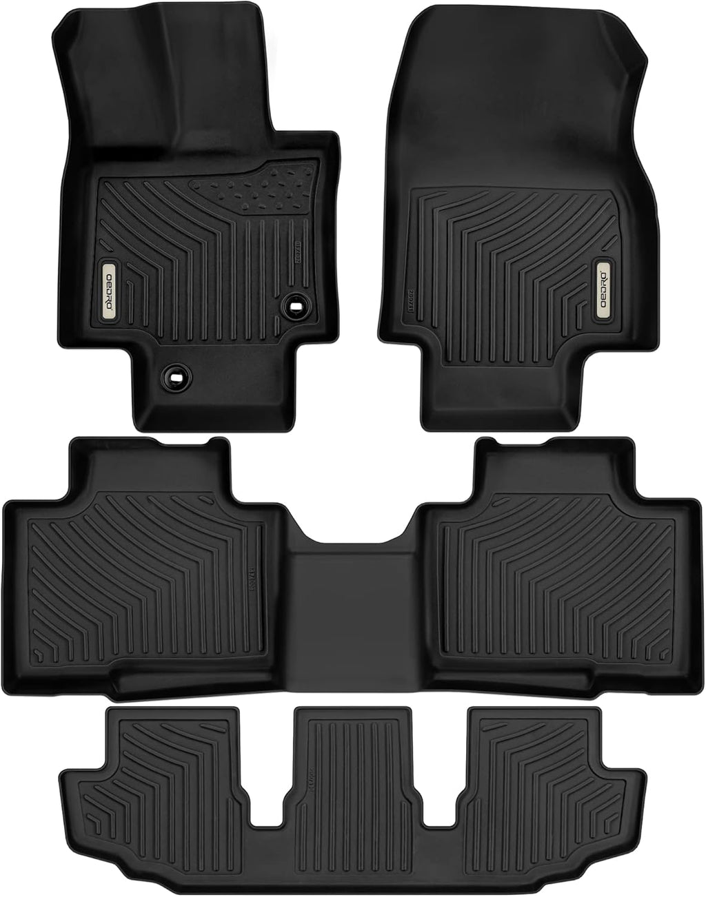 Black TPE 3 Row Car Floor Mats I532