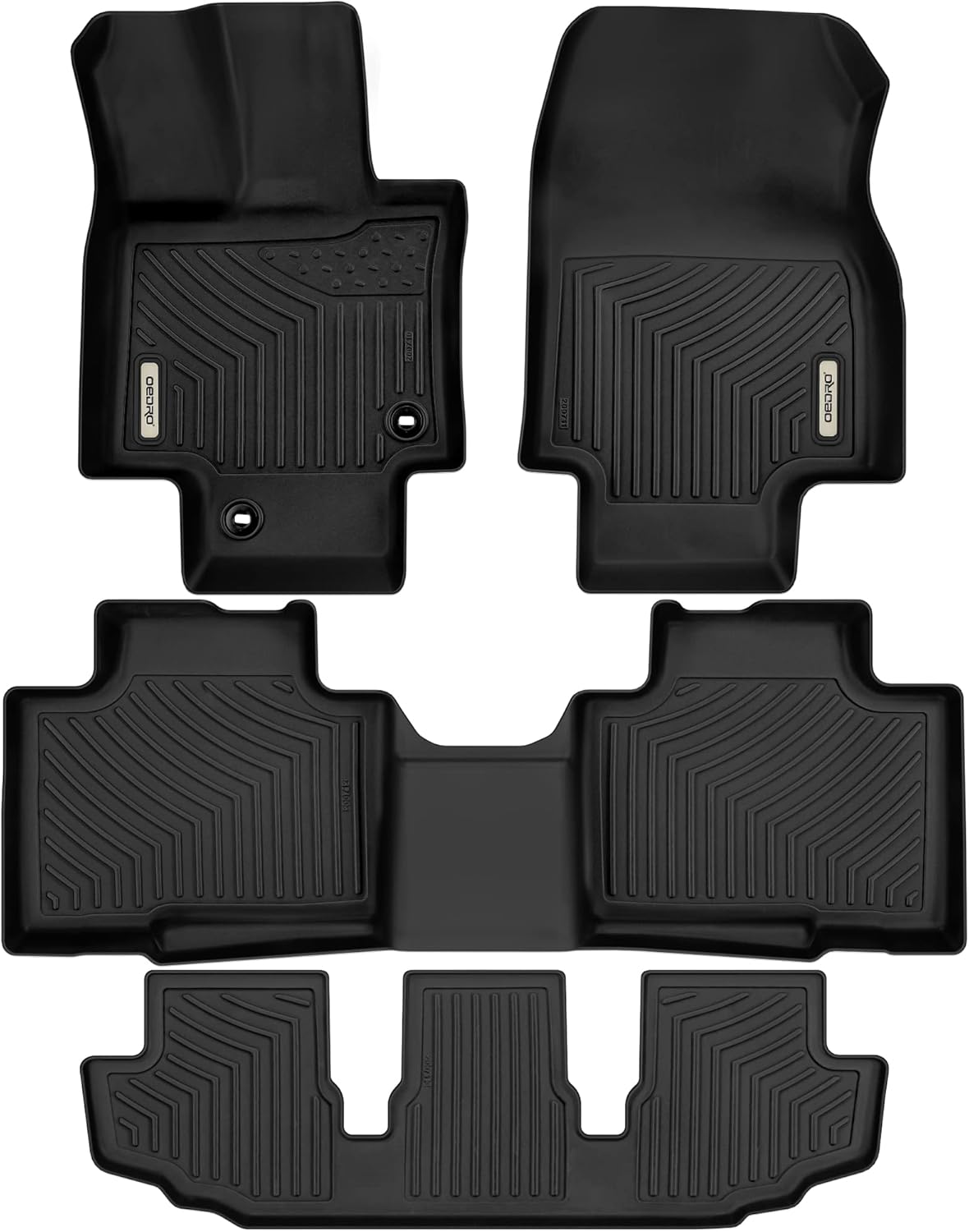 Black TPE 3 Row Car Floor Mats I532