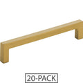 20-Pack 128 mm Satin Bronze Square Cabinet Bar Pull W286180