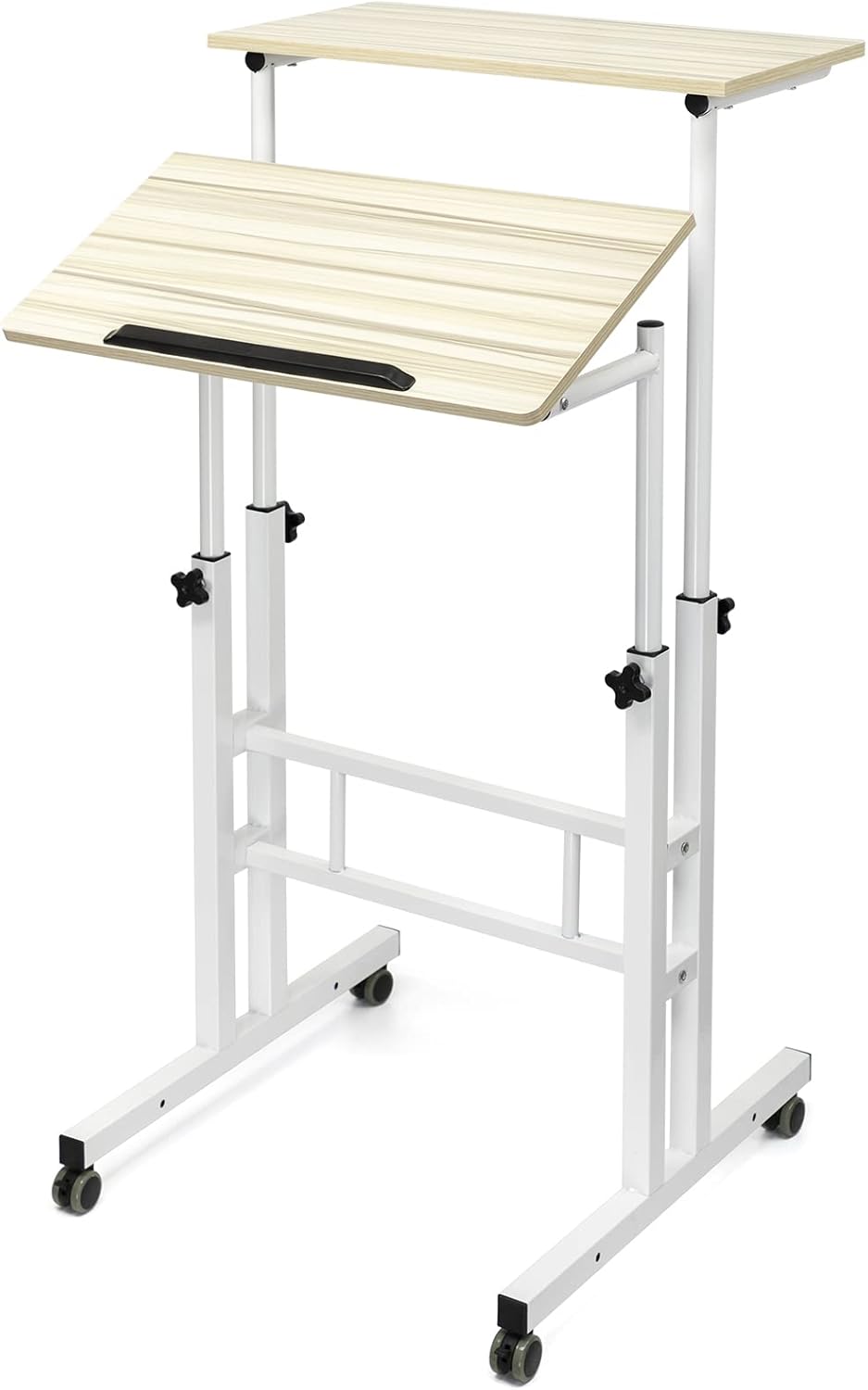 Adjustable Mobile Standing Desk with Wheels T613801