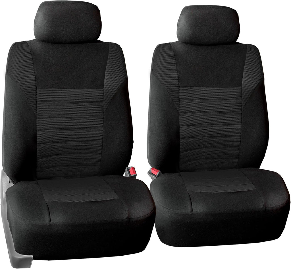 3D Air Mesh Fabric Seat Covers with Removable Headrests A952938