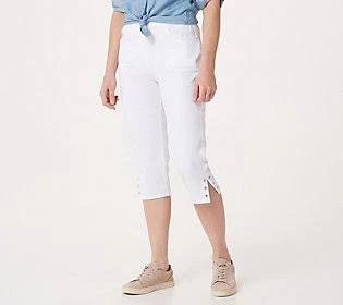White Capri with Rhinestones Y284