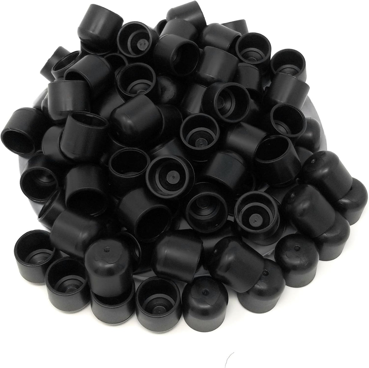 Folding Chair Leg Caps 100 Pack 7/8 Non-Marring Brown Plastic J859971