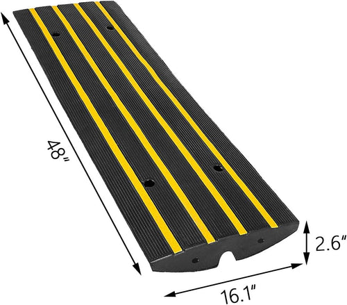 2.5 Inch High 2 Pack Heavy Duty Rubber Curb Ramps P142431