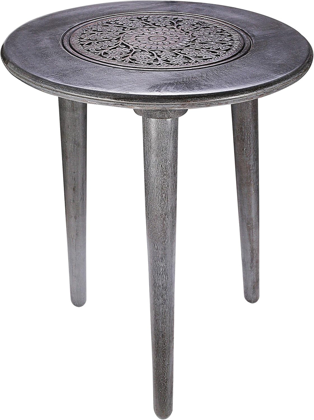 Solid Wood Hand Carved Accent Table E829