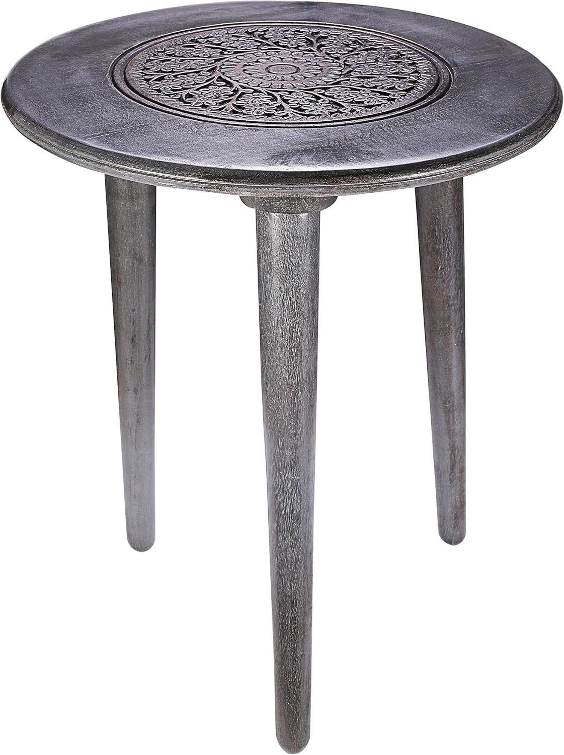 Solid Wood Hand Carved Accent Table E829