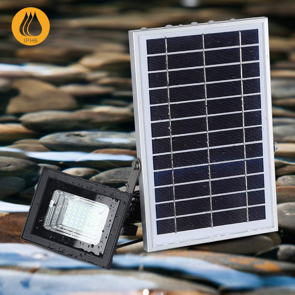 Dual 42 LEDs 6500K Dusk to Dawn IP65 Waterproof Solar Flood Lights L315334
