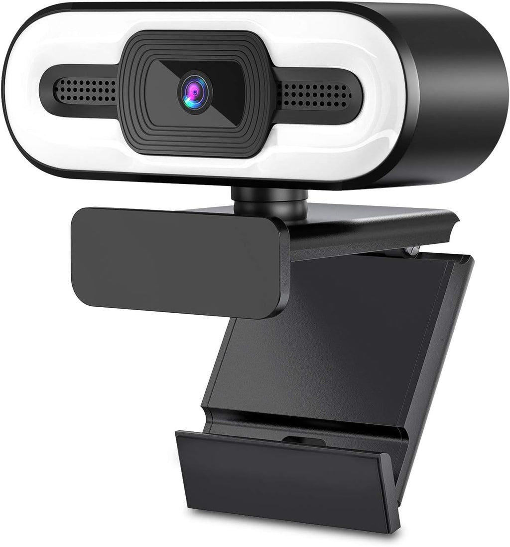 2K Webcam with Microphone and Ring Light F757