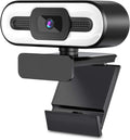 2K Webcam with Microphone and Ring Light F757