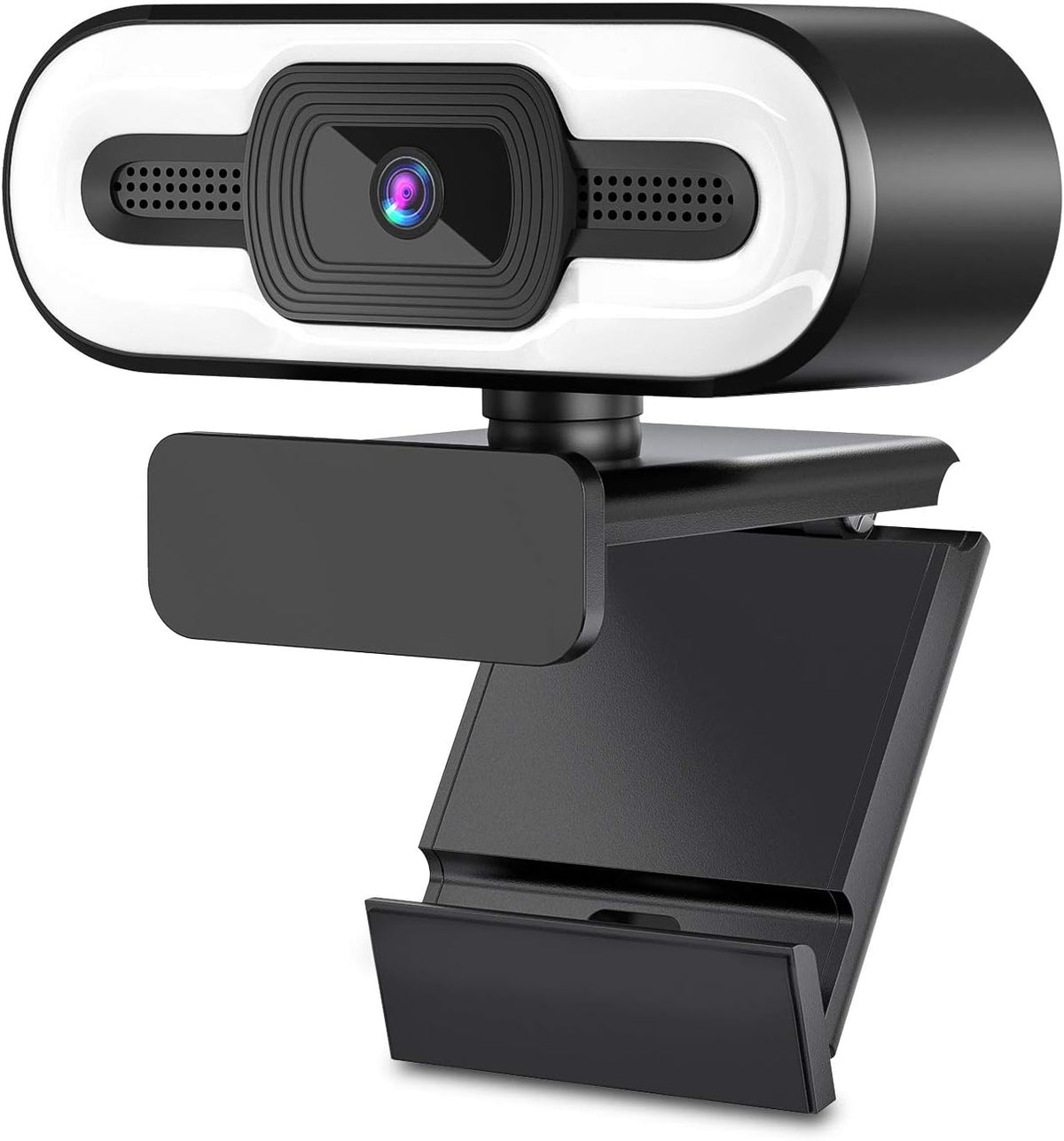 2K Webcam with Microphone and Ring Light F757