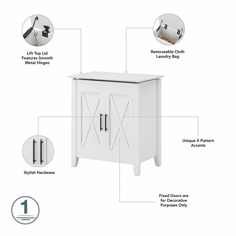 24W Bathroom Vanity Set with Storage in White Ash Engineered Wood A23378