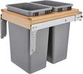 Double 50-Qt Top Mount Pullout Trash Container Bin with Soft-Close Slides S958772