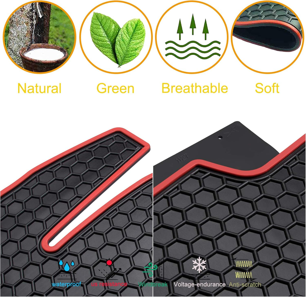 All Weather Rubber Floor Mats & Cargo Liners Set J645108