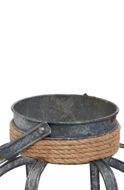 Metal Glass Rope Candle Lantern I7358