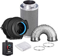 4 Inch 118 CFM Inline Fan Carbon Filter 8 Feet Ducting Combo S36452
