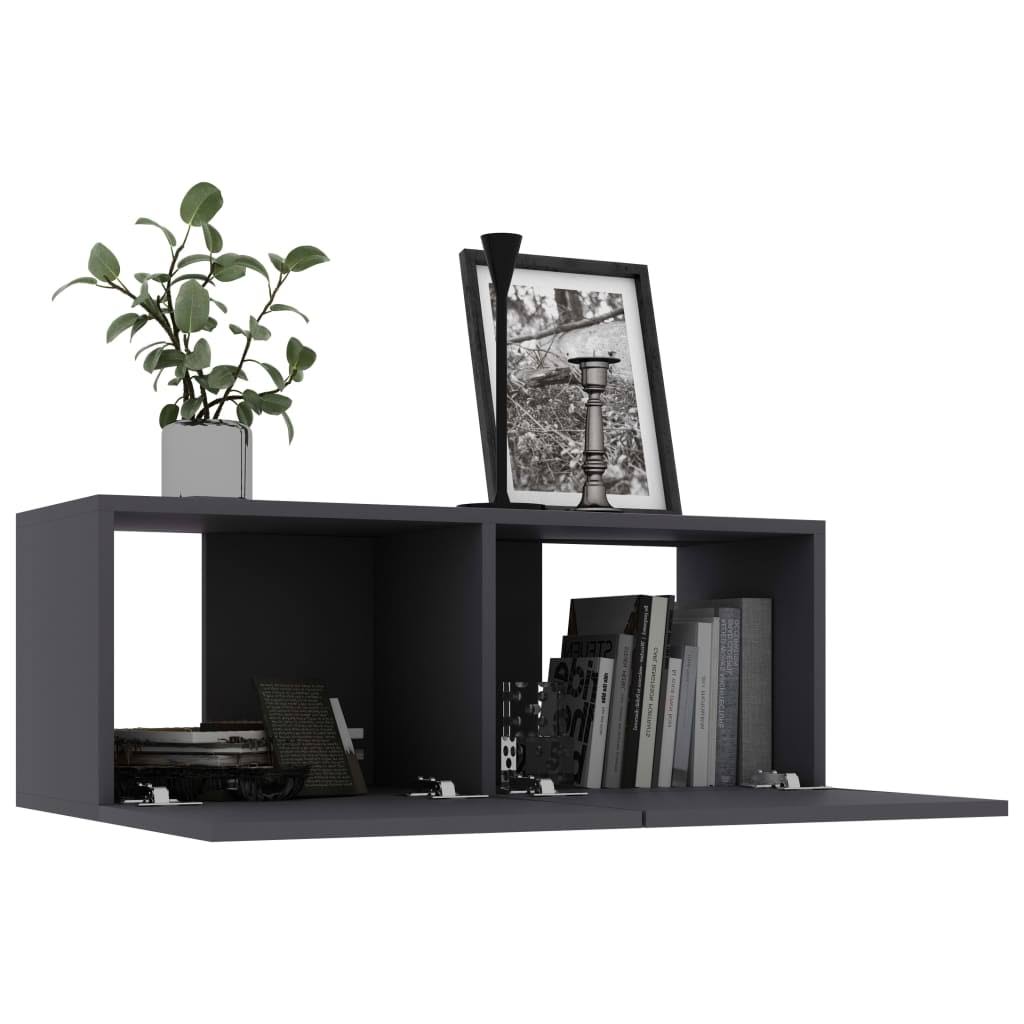 Concrete Gray Chipboard TV Cabinet L761864